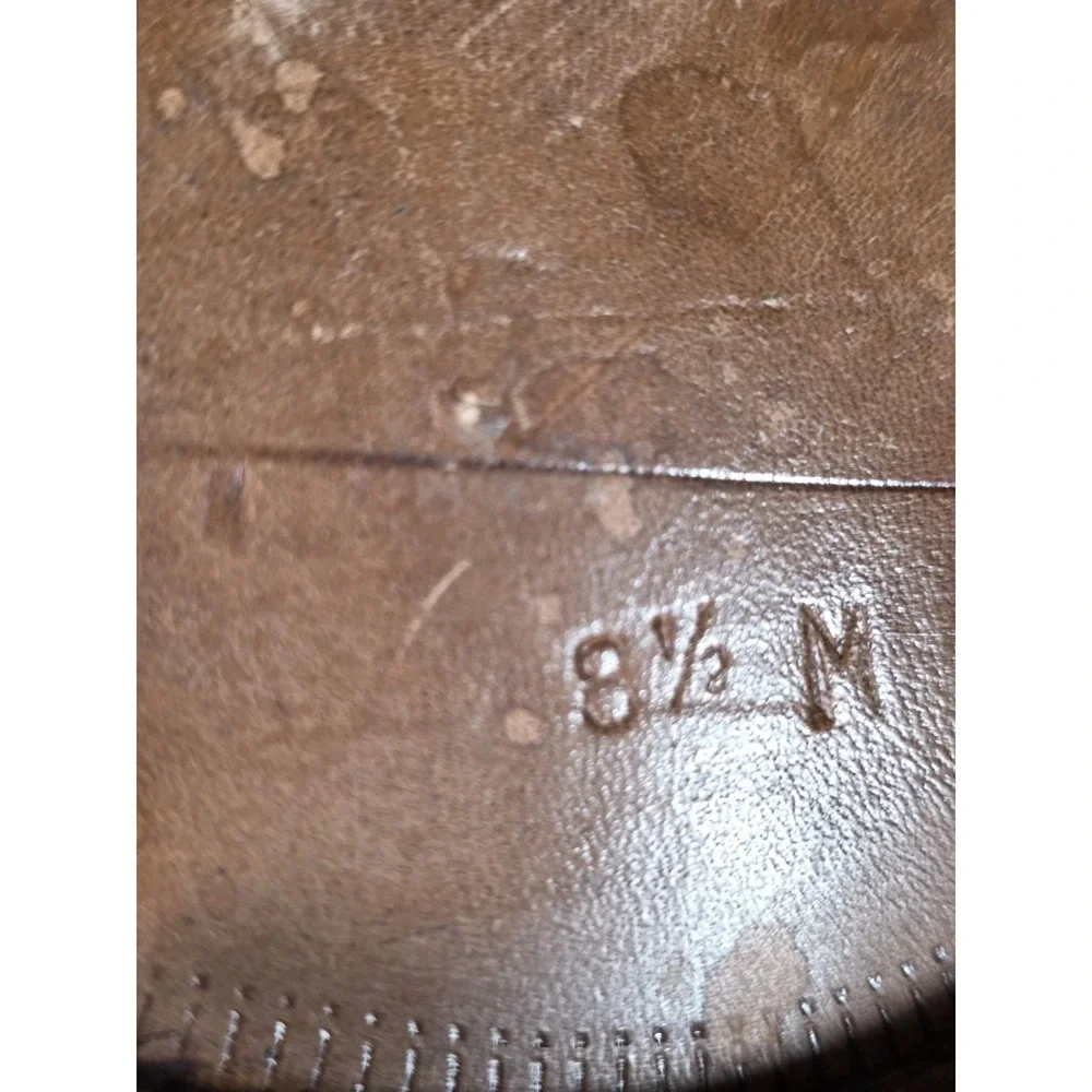 Lorenzo Banfi Mens Dress Shoes Vintage Leather Made In Italy Oxford Sz 8.5
